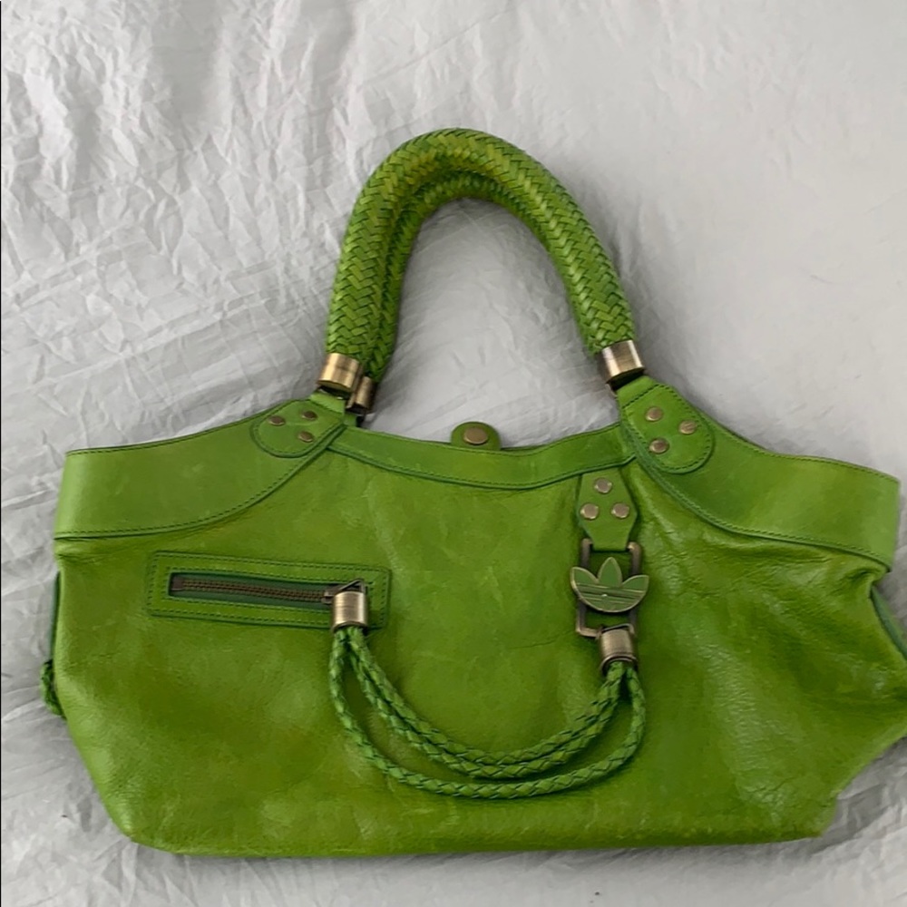 Beautiful rare leather Adidas Trefoil tote